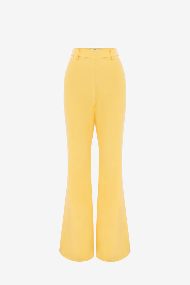 Exclusive LEO LIN Daria Split Pants - Canary