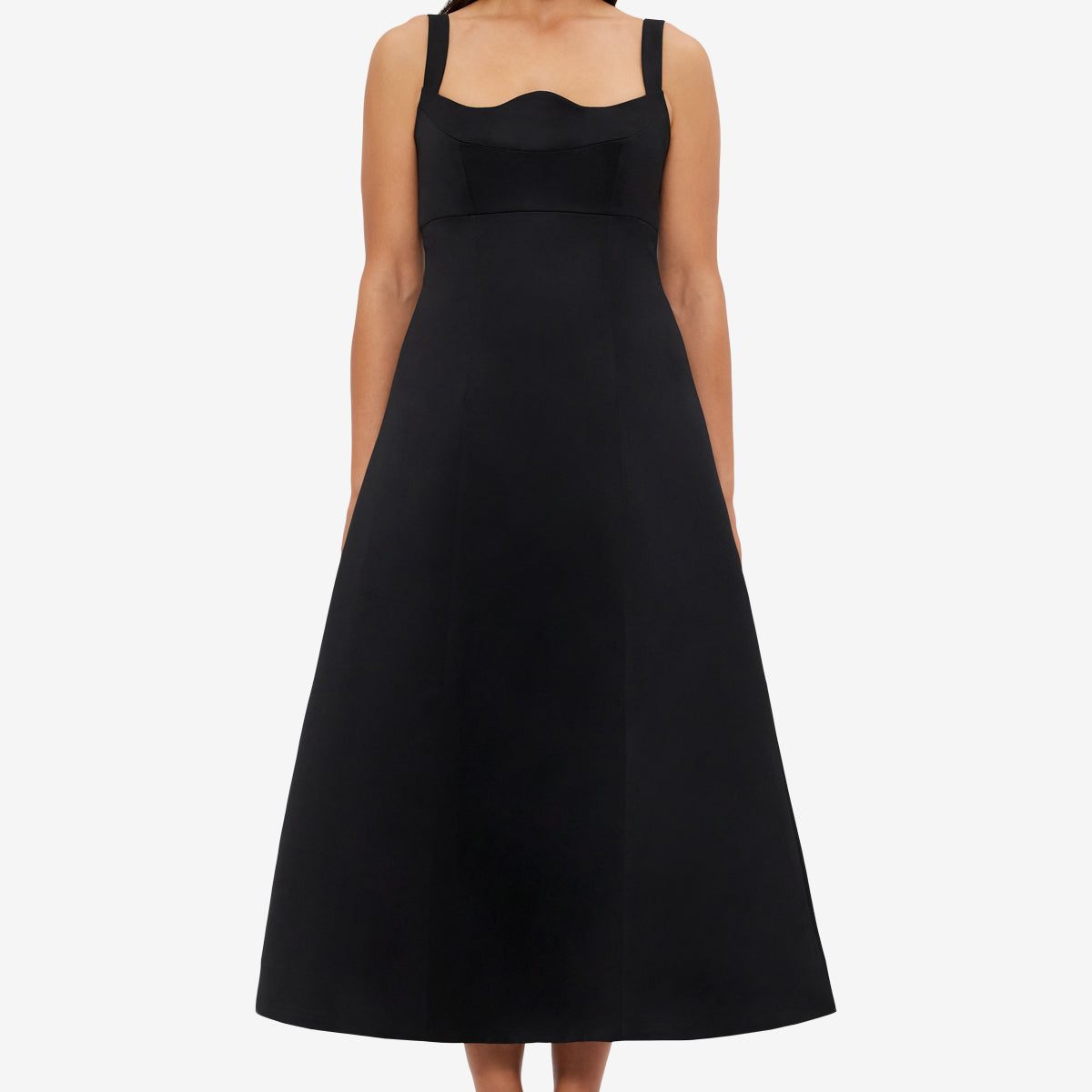 Odette Midi Dress - Ebony | LEO LIN Official Website Odette Midi Dress - Ebony | LEO LIN Official Website