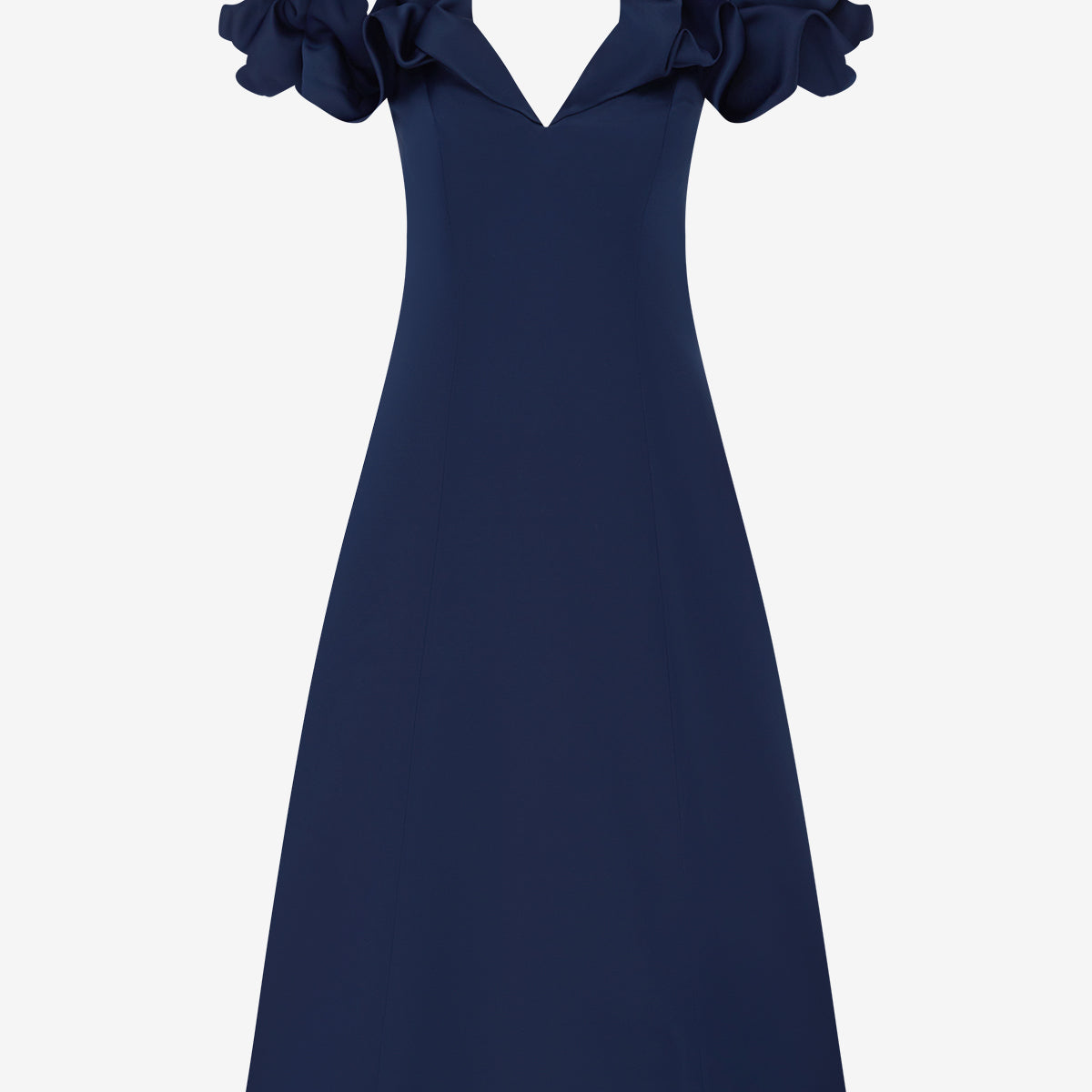 leo lin navy dress Leo Lin Elsie Flutter Sleeve Midi Dress - Navy