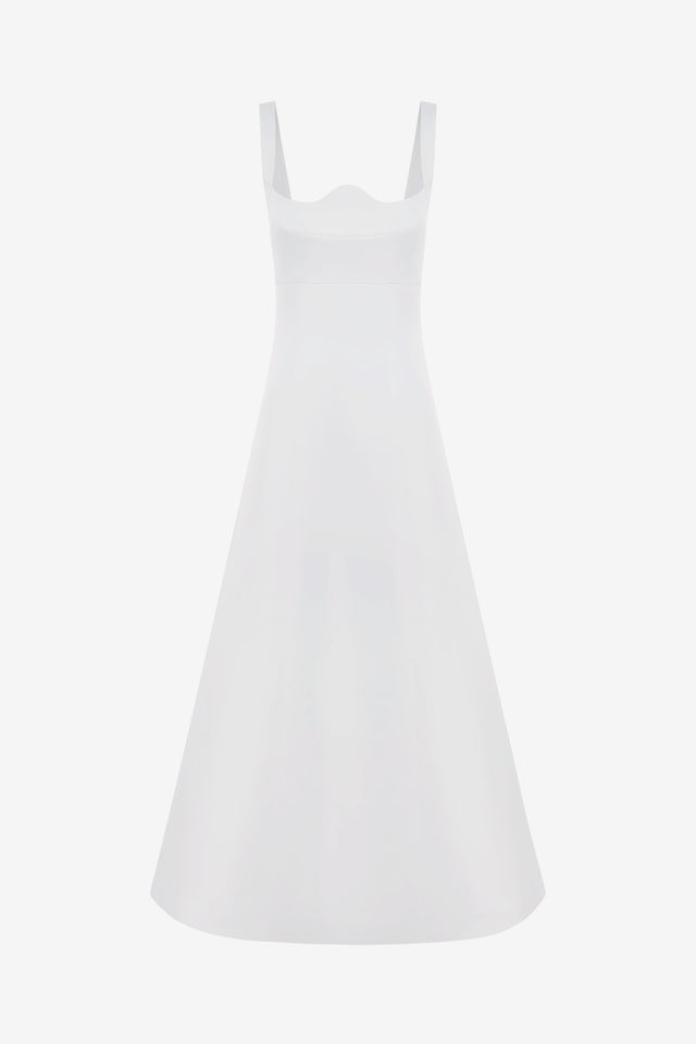 Exclusive LEO LIN Odette Midi Dress - Snow
