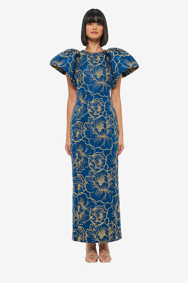 Exclusive LEO LIN Lucinda Maxi Dress - Marine Blue