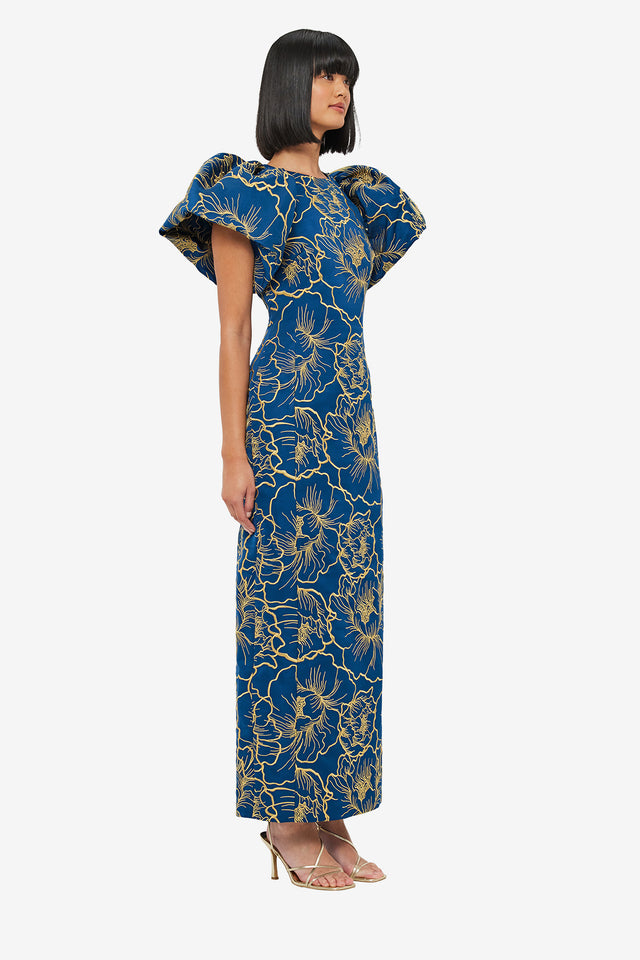 Exclusive LEO LIN Lucinda Maxi Dress - Marine Blue