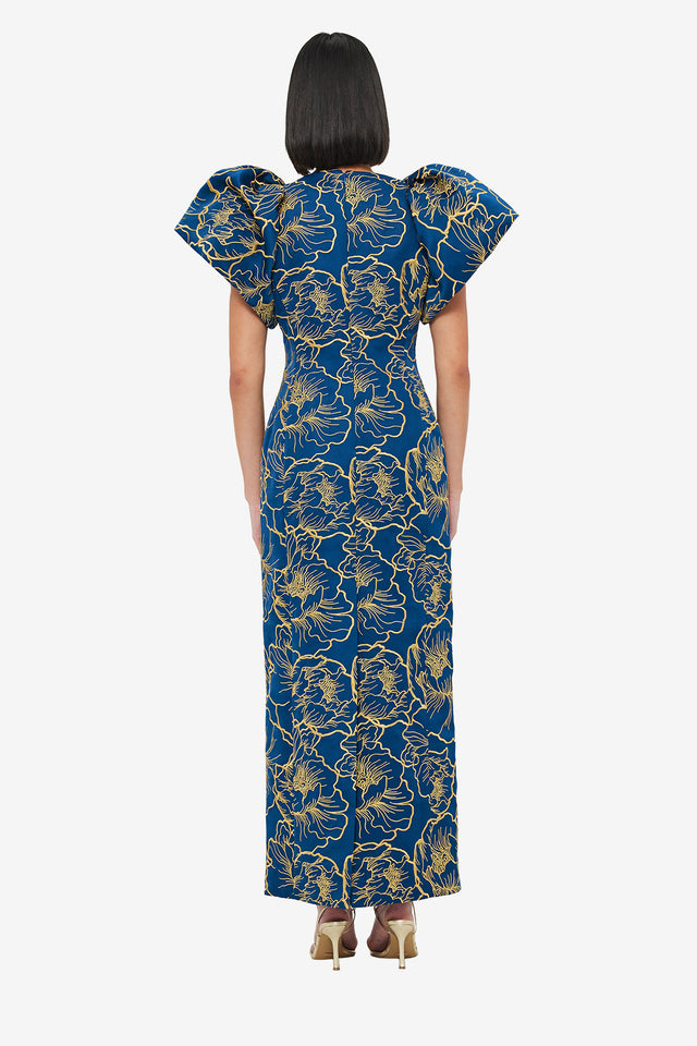 Exclusive LEO LIN Lucinda Maxi Dress - Marine Blue