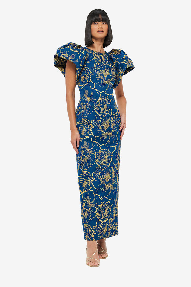 Exclusive LEO LIN Lucinda Maxi Dress - Marine Blue