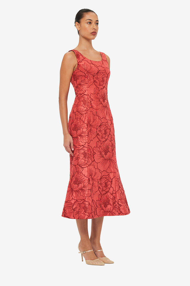 Daphne Midi Dress - Mulberry