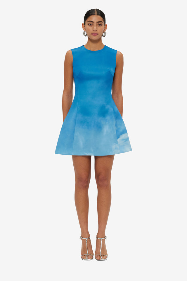 Exclusive LEO LIN Chloe Sleeveless Mini Dress - Aerial Print