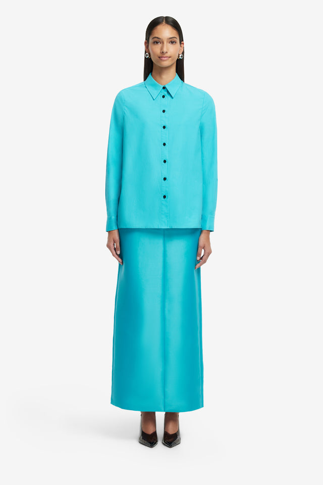 Exclusive LEO LIN Rosaline Shirt - Aqua