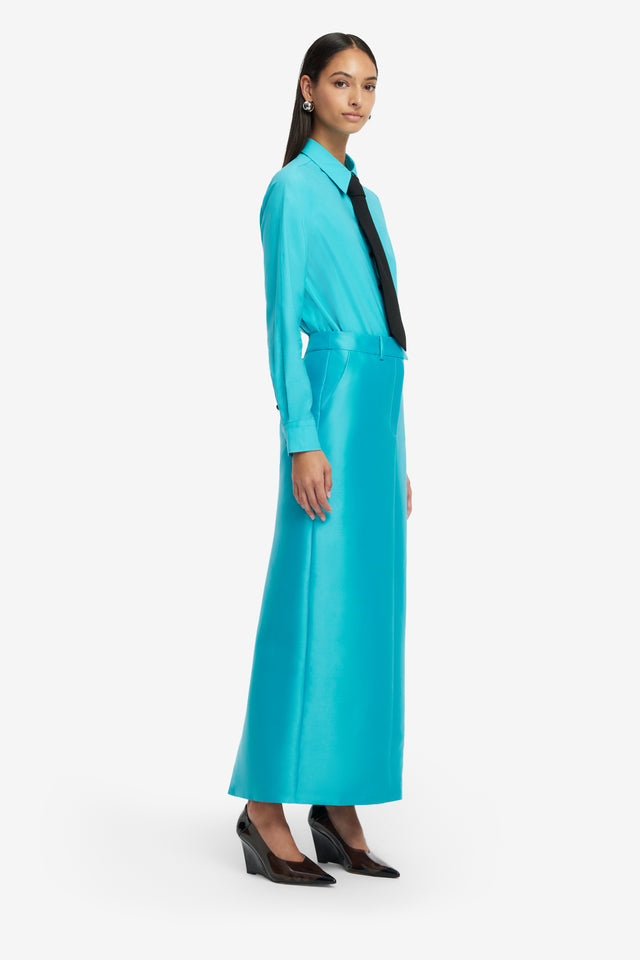 Exclusive LEO LIN Rosaline Shirt - Aqua