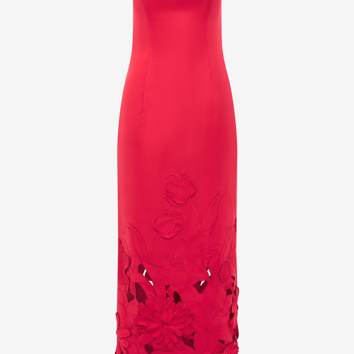knee length dresses for ladies Rayna Appliqué Bustier Maxi Dress