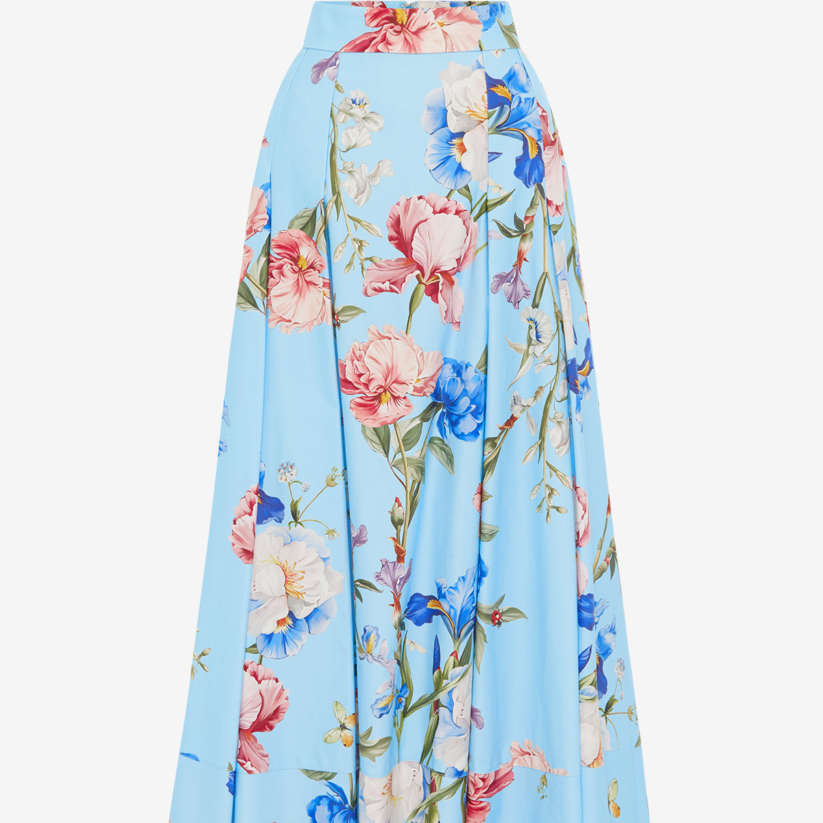 Rhiannan Skirt Garden Print in Baby Blue – LEO LIN