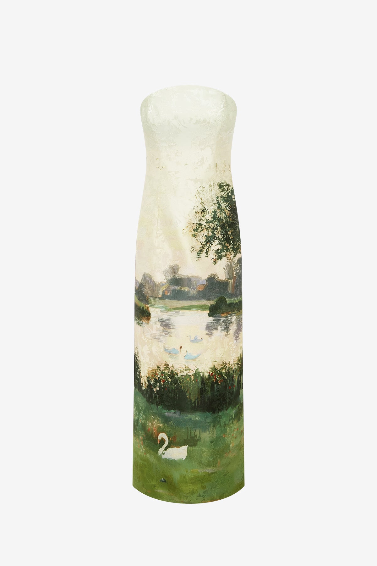 Ava Jacquard Bustier Maxi Dress - Serene Print – LEO LIN