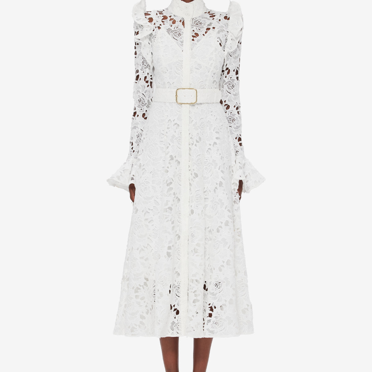aliyah lace butterfly sleeve midi dress Leo Lin Blue Aliyah Lace Butterfly-Sleeve Midi Dress