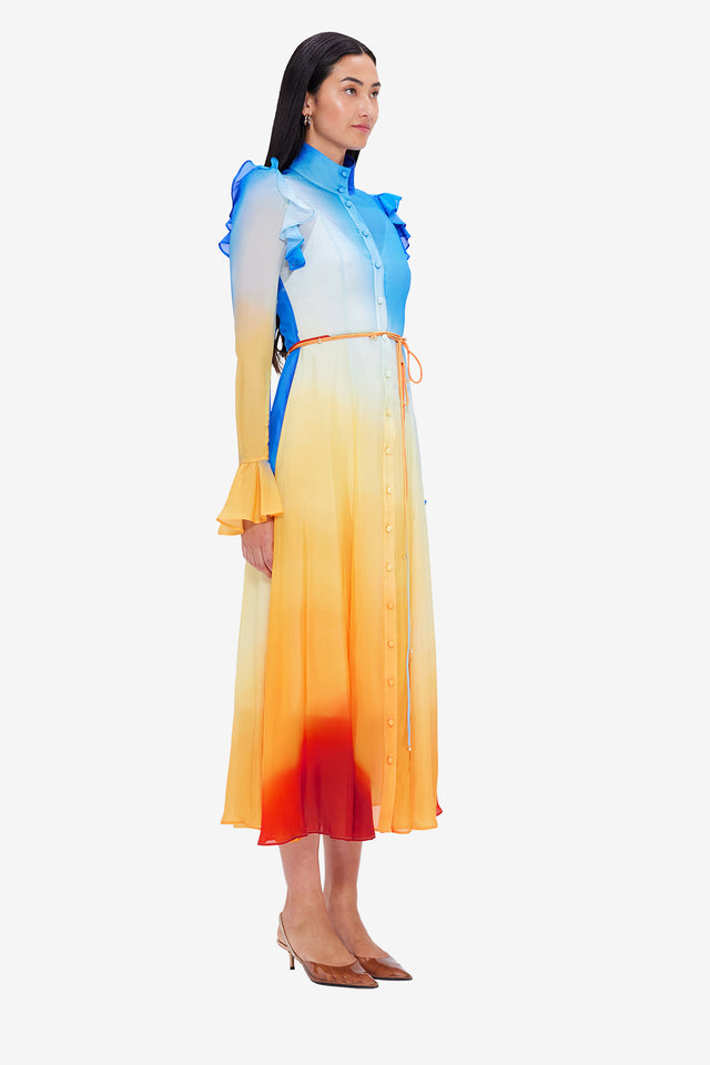 Exclusive LEO LIN Katrina Butterfly Sleeve Midi Dress - Enigma