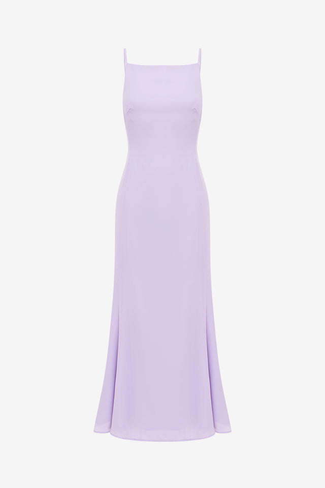 Exclusive LEO LIN Regina Midi Dress - Lilac
