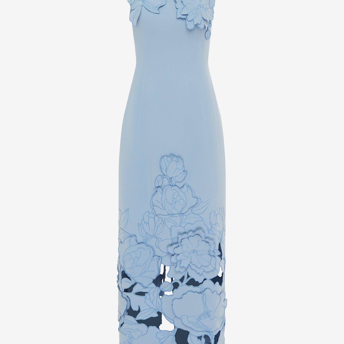 Rayna Appliqu Bustier Maxi Dress - Baby Blue  LEO LIN