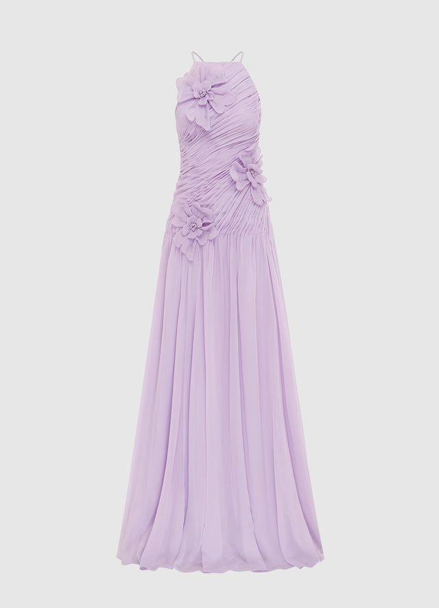 Exclusive LEO LIN Amya Petal Gown - Lilac