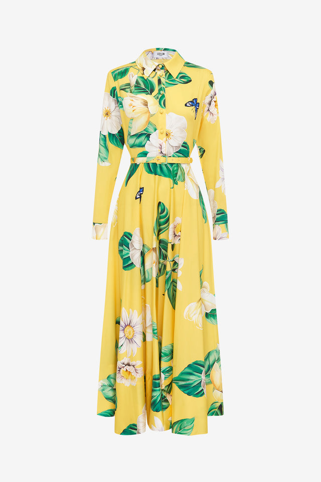 Zara Shirt Midi Dress - Joie Print in Sunshine
