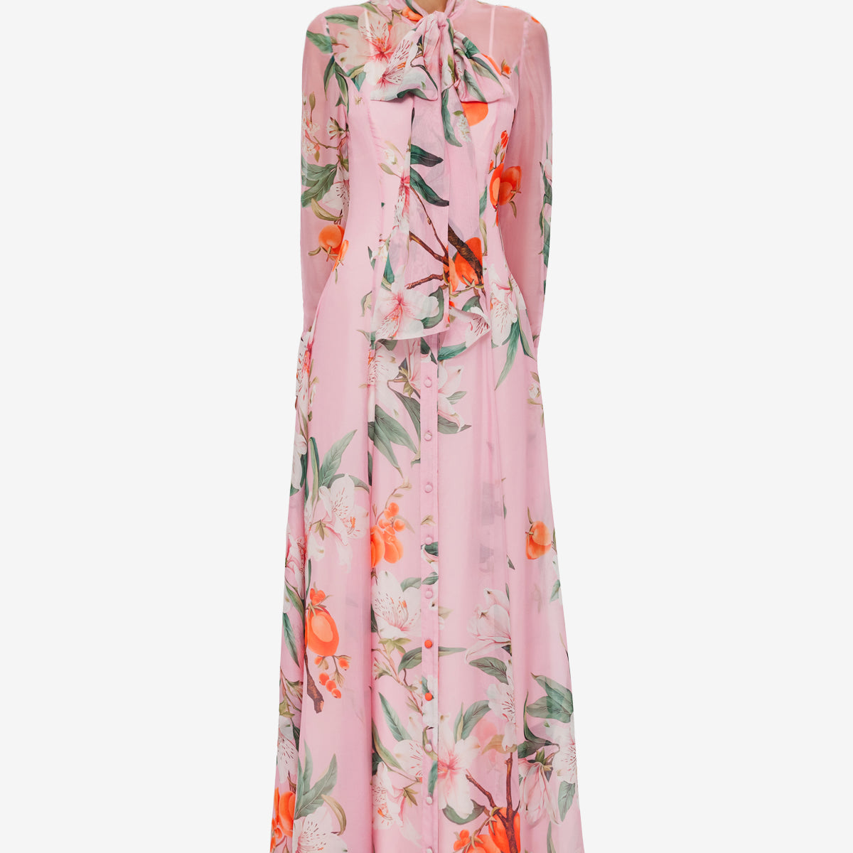 Lilith Tie Neck Maxi Dress