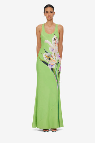 Helena Maxi Dress - Lily Print in Parakeet