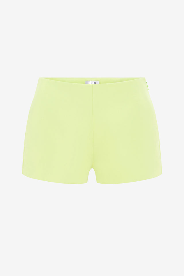 Exclusive LEO LIN Olivianne Shorts - Chartreuse