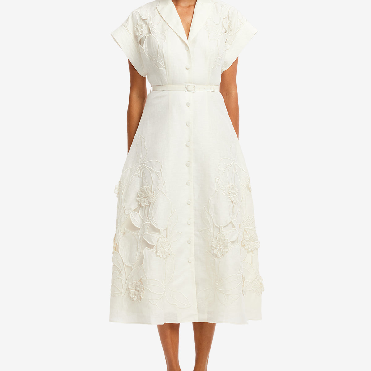 aubrey form fitting dress Aubrey Silk Faille Midi Dress main image 1