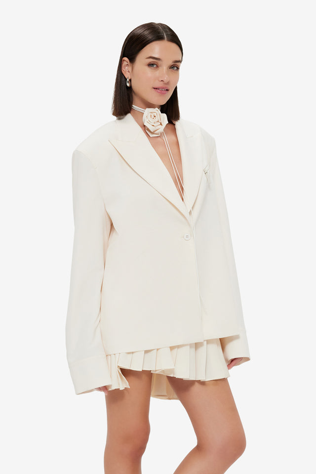 Exclusive Leo Lin Jovanna Blazer - Vanilla