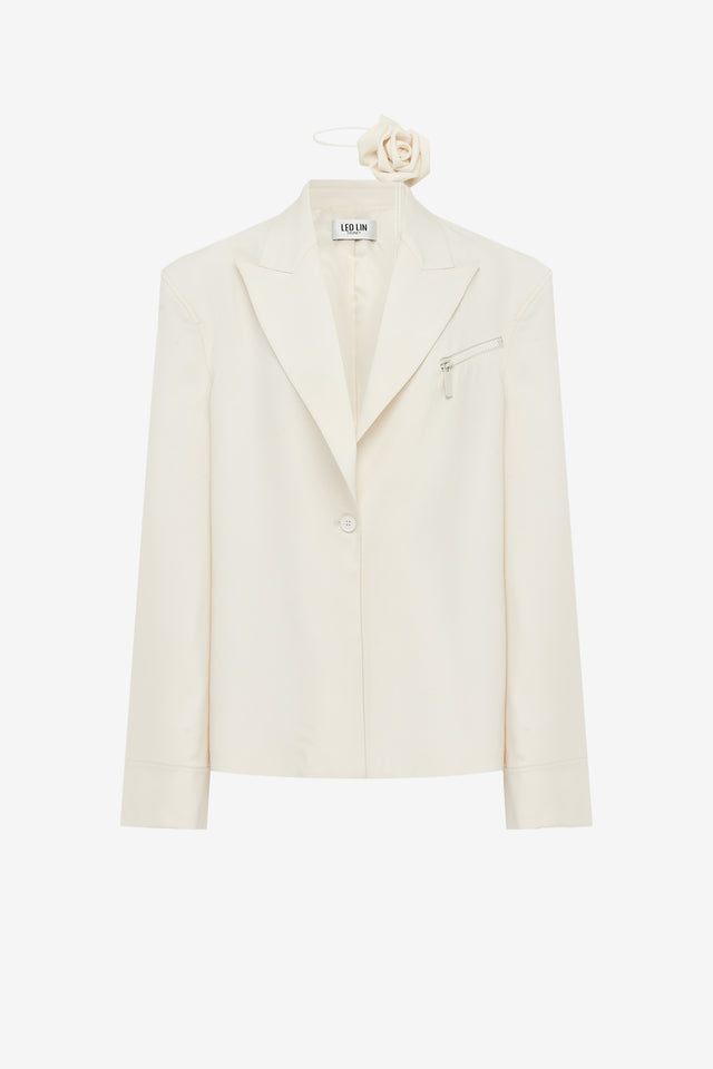 Exclusive Leo Lin Jovanna Blazer - Vanilla