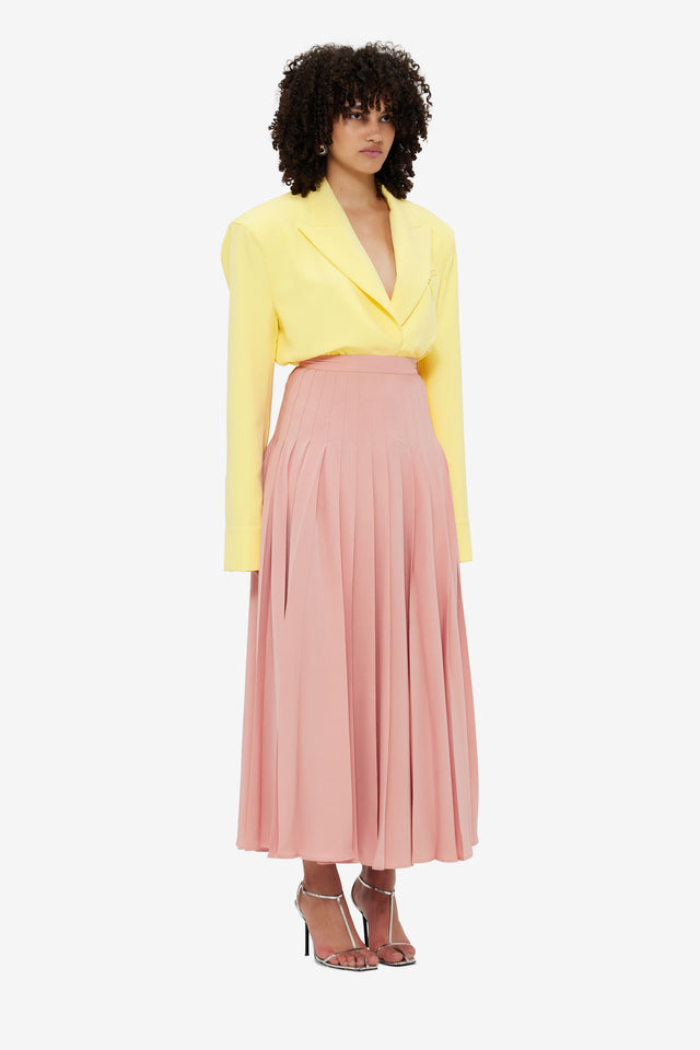 Exclusive LEO LIN Tori Pleated Maxi Skirt
