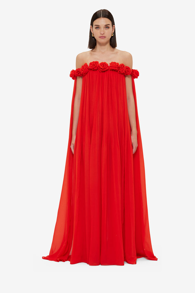 Exclusive LEO LIN Camilla Draped Floor Length