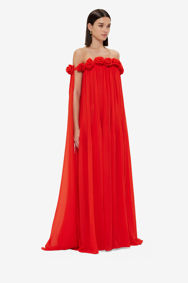Exclusive LEO LIN Camilla Draped Floor Length