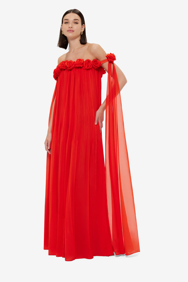 Exclusive LEO LIN Camilla Draped Floor Length