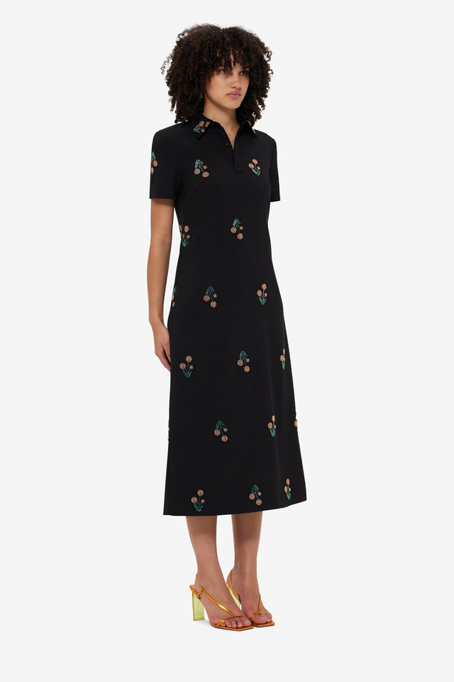 Exclusive Nadene Embellished Shirt Midi Dress