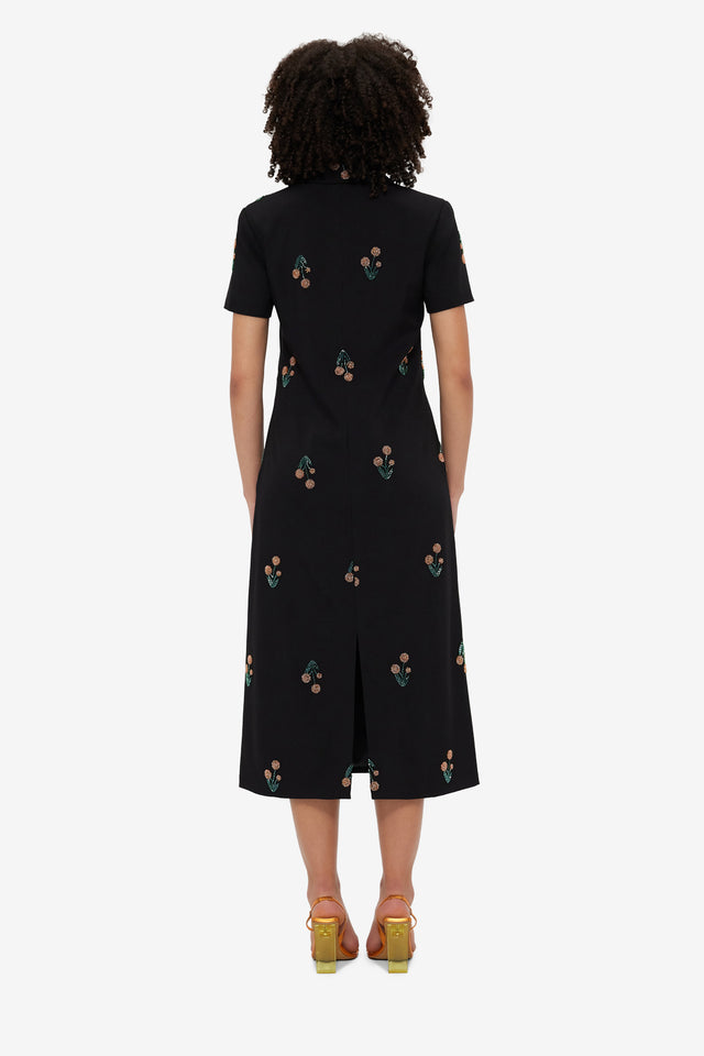 Exclusive Nadene Embellished Shirt Midi Dress