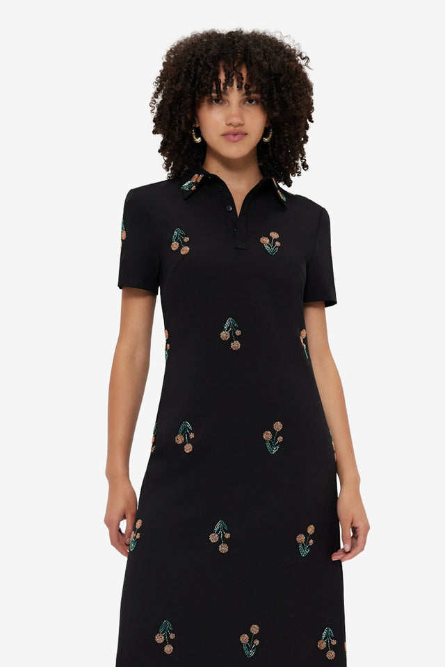 Exclusive Nadene Embellished Shirt Midi Dress