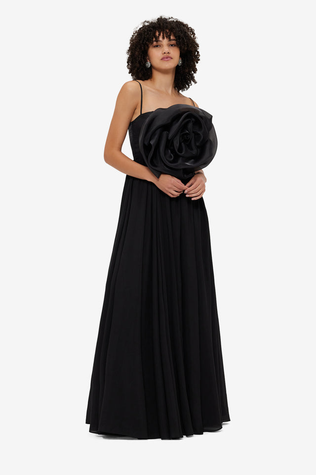 Exclusive LEO LIN Bloom Rose Maxi Dress