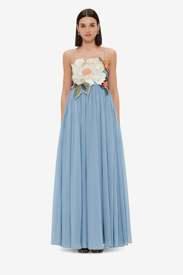 Exclusive LEO LIN Agnes Embroidered Maxi Dress