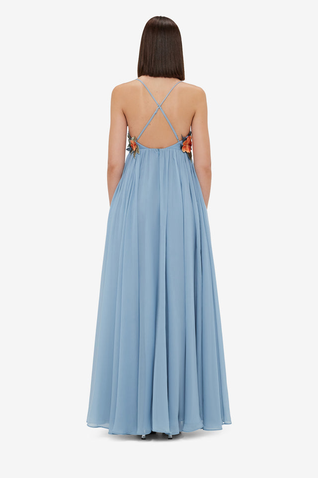 Exclusive LEO LIN Agnes Embroidered Maxi Dress
