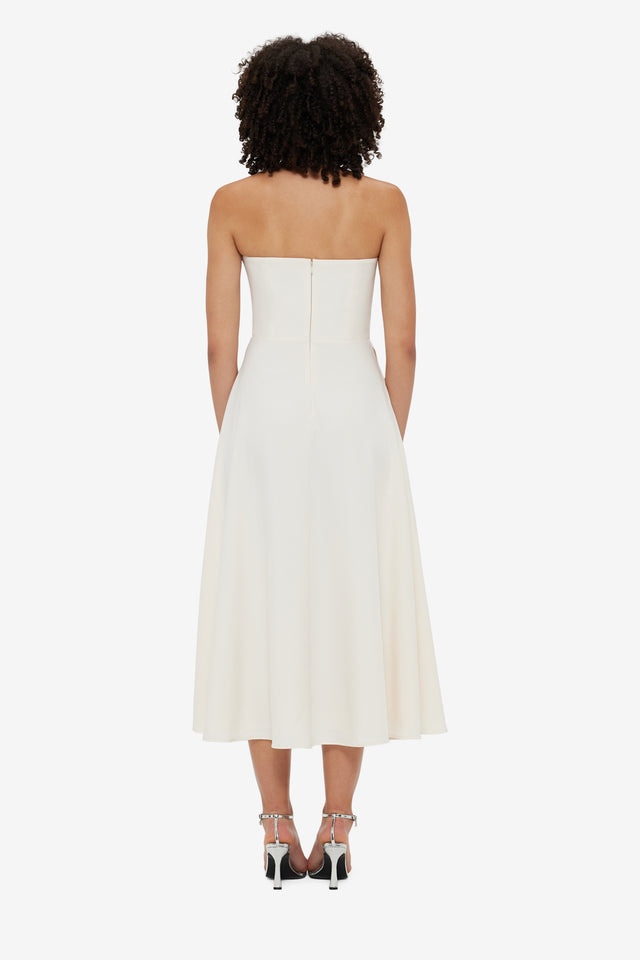 Exclusive LEO LIN Ivanna Rose Bustier Midi Dress
