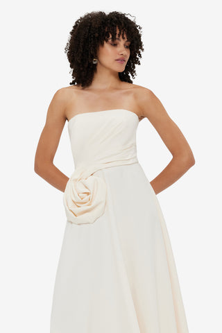 Exclusive LEO LIN Ivanna Rose Bustier Midi Dress