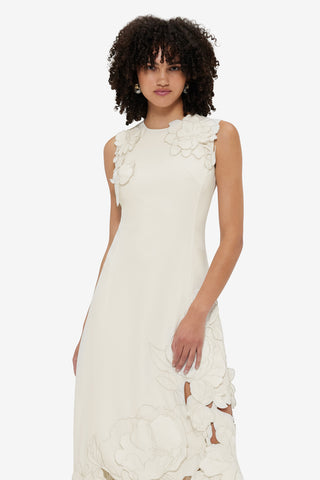 Exclusive LEO LIN Cleo Appliqué Sleeveless Midi Dress