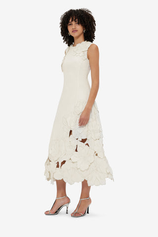 Exclusive LEO LIN Cleo Appliqué Sleeveless Midi Dress