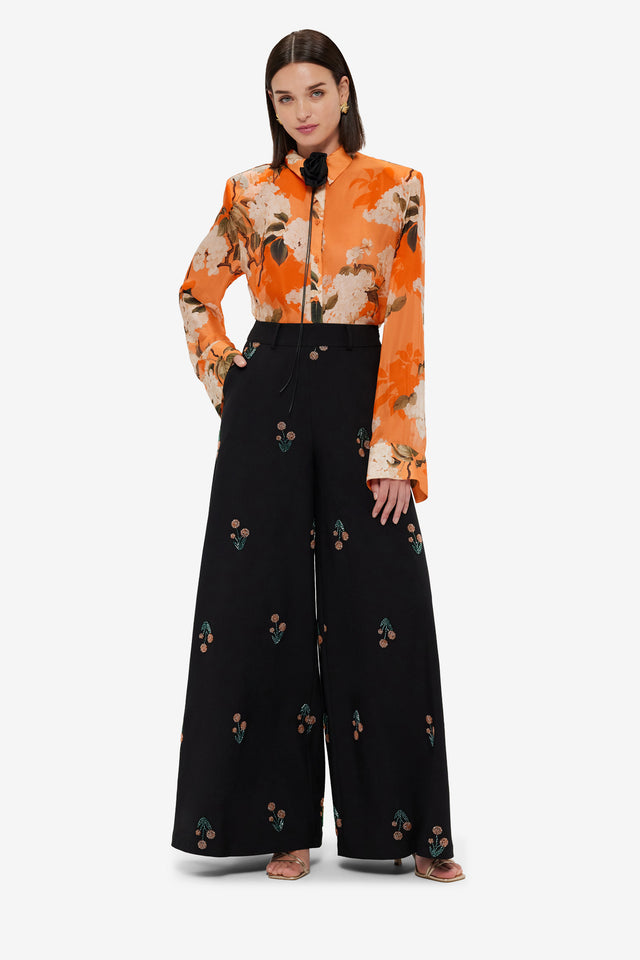 Exclusive LEO LIN Candied Embroidered Pants