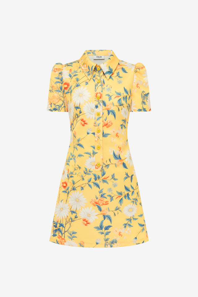 Exclusive Leo Lin Brooke Mini Dress - Daisy Print