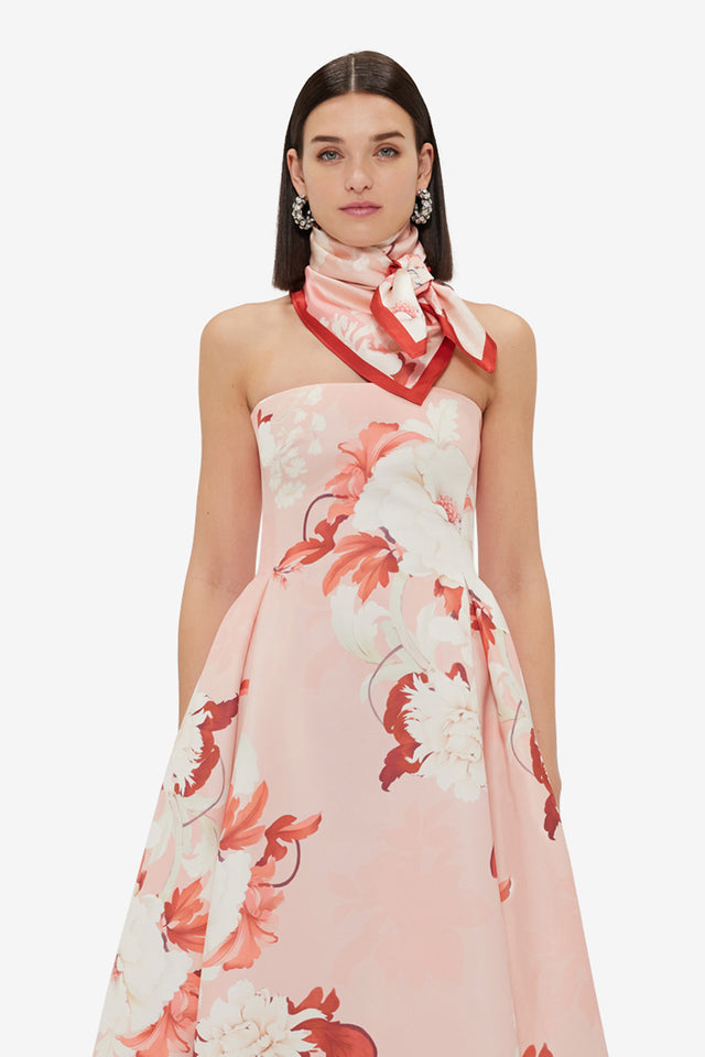 Exclusive Leo Lin Small Scarf - Peony Print