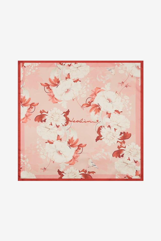 Exclusive Leo Lin Small Scarf - Peony Print