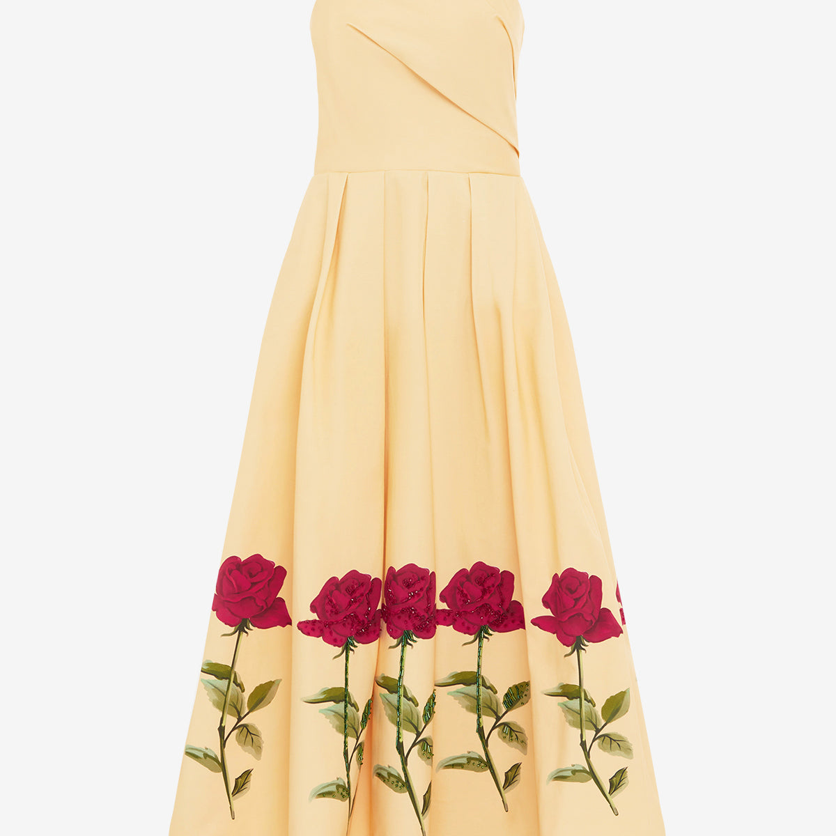 Lynn Embellished Rose Bustier Midi Dress