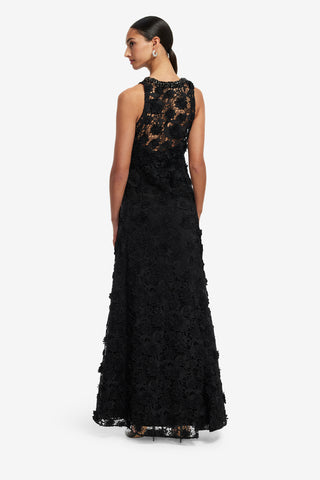 Exclusive LEO LIN Helena Lace Embellished Maxi Dress - Ebony