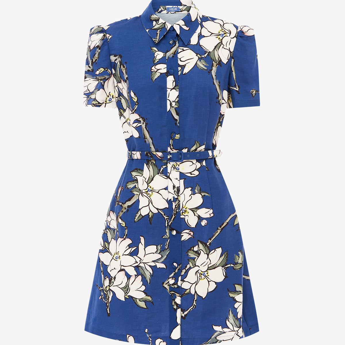 Bronte Mini Dress - Midnight Magnolia Print  LEO LIN