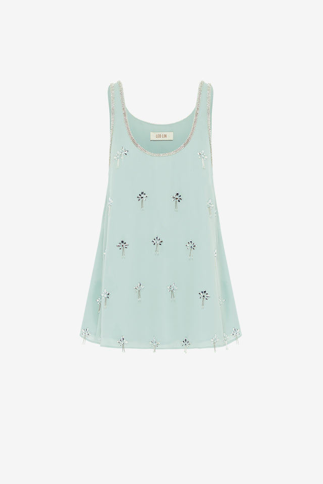 Exclusive LEO LIN Helaine Embellished Top in Pistachio