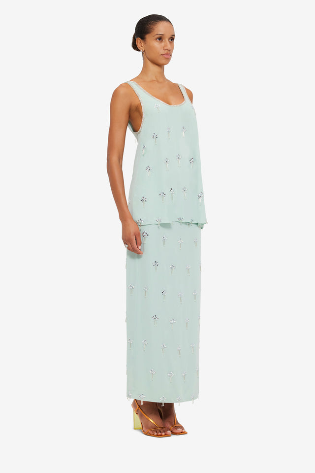 Exclusive LEO LIN Helaine Embellished Top in Pistachio
